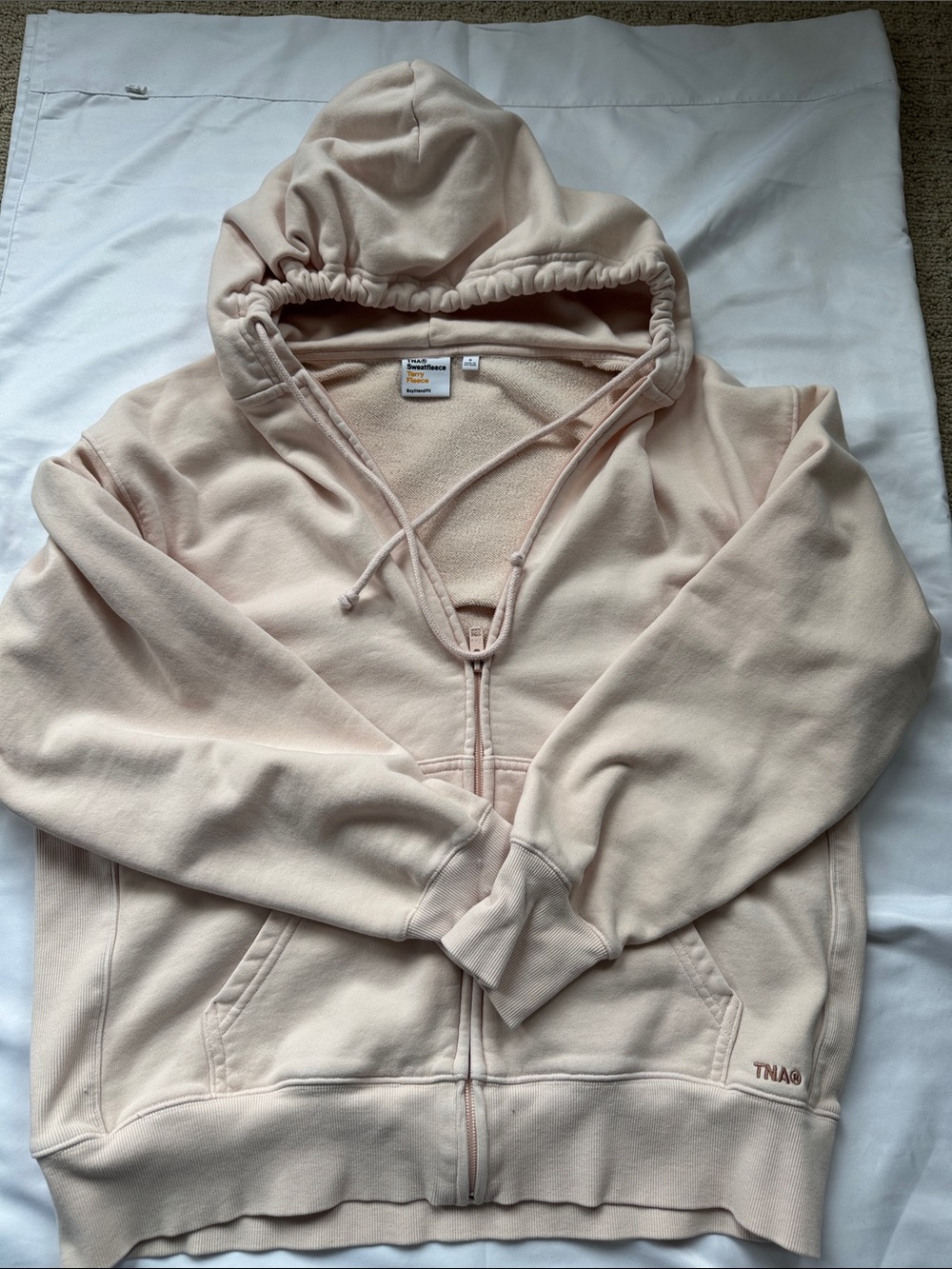 2 for $20 Aritzia TNA sweatfleece Terry Zip-Up Hoodie size small